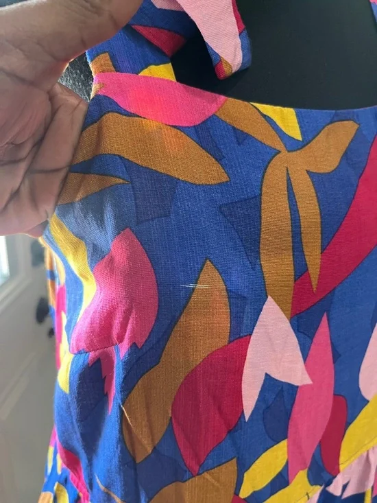 Pretty Garden Women’s Vibrant Tie-Shoulder Maxi Dress in Multicolor Sz L Summer - Picture 7 of 9